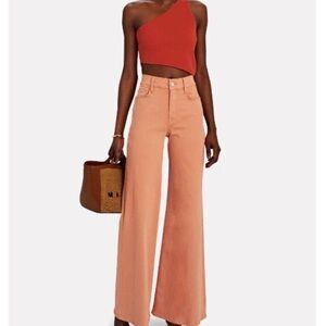 FRAME Denim Orange Wide Leg Jeans 23 00